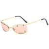 Gafas de sol estilo tecnología futura Y2g para chicas atractivas, nuevas gafas de sol estilo ojo de gato de metal europeas y americanas, gafas cóncavas para mujer, gafas para saltar estilo discoteca.