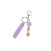 Lindo Llavero de Margarita con Cuentas, Colgante para Bolso de Silicona, Pulsera