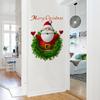FX1035 Adesivos de Parede Papai Noel Abraçando Novo Natal Ano Novo Janela de Vidro Porta Parede de Fundo Adesivos Decorativos