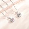 Collar de plata esterlina 925 Diseño de nicho de lujo ligero para mujer Colgante de amor inteligente Cadena de clavícula simple Regalo de cumpleaños