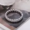 Corea del Sur joyería nupcial pulsera elástica de diamantes completos pulsera de múltiples capas de perlas y pedrería en espiral pulsera al por mayor