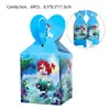 Caja de dulces con estampado de dibujos animados para decoración de fiestas infantiles, caja de refrigerios, caja de embalaje variada, caja de manzana, 6 piezas