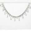 Cadena de Diamantes Transfronteriza, Estilos Largo y Corto, Cadena de Diamantes con Borla, Accesorios para Ropa DIY, Estilo Flor de Diamante Blanco Plateado, Decoración para Disfraces de Baile