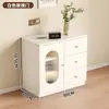 Nuevo Tocador Cómoda Tocador Integrado Escritorio Dos en Uno Simple Moderno Retráctil Mimbre Tejido Gabinete de Maquillaje