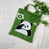 Ins Cartoon Panda Bolsa de Malha Bolsa Feminina Elegante Mão Carregando Grande Capacidade Bolsa de Ombro Crossbody Bolsa Bolsa