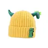 Toucas de Outono e Inverno para Bebês, Toucas de Lã Fofas e Super Fofas em Forma de Dinossauro, Toucas de Tricô Pulôver Quentes de Inverno para Meninos e Meninas
