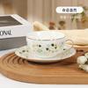 Conjunto de Xícaras de Café Estilo Europeu Pastoral Luxo Leve Cerâmica Britânica Doméstico Conjunto para Chá da Tarde