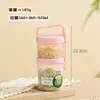 Taza de Ensalada Portátil Taza de Desayuno para Leche con Tenedor Taza para Avena y Fruta para Llevar Picnic Taza de Yogur y Queso de Doble Capa