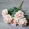 Flor Artificial rosa decoración suave para el hogar flor falsa boda decoración sala de estar rosa artificial ramo de boda de alta gama