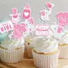 Faixa de Decoração para Chá de Bebê Transfronteiriço Elefante Rosa Menina Primeiro Aniversário Bandeira de Chá de Bebê Topper de Bolo