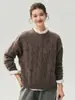 Colección Otoño 2026: Suéter de Punto de Cachemir con Hilo Floral de Cuello Redondo para Mujer, Top Cálido de Seda de Morera