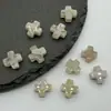 Item Popular de Comércio Exterior: Pingente Cruz de Pedra Natural Quartzo Rosa Ágata 10mm com Furo para Fazer Joias DIY