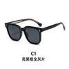 Gafas de sol de moda transfronteriza europea y americana, gafas de sol polarizadas de moda para mujer con montura grande, gafas de sol de placa para vacaciones de ocio al por mayor