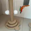 Combo de Arranhador e Estrutura de Escalada para Gatos, Brinquedo Vertical para Filhotes de Sisal Não Solta Fiapos, Vara de Brincar Interativa para Gatos, Arranhador de Gato de Corda de Sisal para Autodiversão e Alívio do Tédio