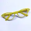 Nuevo Marco de Gafas Retro de Diamante Espejo Plano de Moda para Mujer Ojo de Gato Versión Coreana Celebridad de Internet Ins Estilo Callejero Marco de Gafas al por Mayor