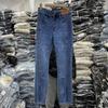Jeans com Fenda Frontal Design de Primavera e Outono Feminino Senso de Design Nicho Elástico Apertado Reto Cintura Alta Micro Calças Longas Verão