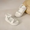 Sandálias de Sola Grossa para Mulheres 2025 Verão Novo Estilo Fada Plataforma Sola Macia Celebridade da Internet Casual Popular Sapatos Romanos Tamanho Pequeno