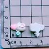 Mini carrito de globos de conejo de dibujos animados, piruleta en maceta, horquilla de chocolate para uñas, crema de gel, accesorios para hacer tú mismo