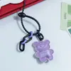 Nuevo Llavero de Cuerda con Colgante de Oso de Piel Sintética Corta Huayang para Bolsos, Accesorio de Decoración Hecho a Mano DIY