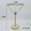 Lámpara de Mesa DIY de Concha y Cristal con Soporte de Película Perforada, Marco de Metal, Materiales para Lámpara de Película, Kit de Accesorios Hecho a Mano