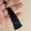 Flor de Mano de Buda con Borla Exquisitas Perlas Nudo Chino Colgante Broche Hanfu Borla de Hanfu Bolsita de Borlas Funda de Teléfono con Borla
