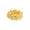 Anillo de Plata S925 Chapado en Oro Incrustado Flor de Diamante Pequeña Anillo Corredizo Accesorios DIY Moda Nuevo Chinoiserie Lujo Accesible Accesorios Versátiles