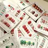 Novas unhas postiças infantis de verão, fofas e com tema dopamina, peças de unha prontas disponíveis para atacado