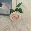 Terciopelo Simulado Rosa Tallo Único Salón de Bodas Flores Artificiales Arreglos Florales de Boda Día de San Valentín Pared de Flores Flores Falsas