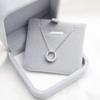Collar de Plata Esterlina 925 Círculo Geométrico ins para Mujer Trendy Simple Lujo Ligero Nicho Cadena Clavícula Elegante Combinable Raw