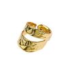 Anillo ancho irregular retro de moda para mujer, accesorios populares de blogger de Internet, anillo hueco simple para dedo índice con temperamento.