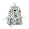 Mochila minimalista estilo coreano para estudiantes universitarias, con un sencillo diseño de estrella, ligera y de gran capacidad, adecuada para estudiantes de preparatoria