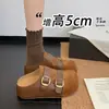 Otoño 2026 Zapatillas sin cordones con hebilla, Pantuflas perezosas, Mocasines de moda con plataforma interior para mujer