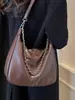 Yuezhi 2026 principios de otoño nueva moda vintage bolsa de mano de gran capacidad bolsa de hombro cruzada versátil bolso de cadena para el hombro