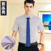 Camisas Listradas de Manga Curta de Verão Masculinas e Femininas Business Slim Vendas Bancárias Camisas Masculinas Algodão Manga Comprida