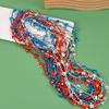 Cadena de cuentas decorativas para festival de carnaval, estrella redonda de cinco puntas, cuentas de conexión, cuentas de colores, cuentas con agujero recto, cuentas sueltas para manualidades, joyería