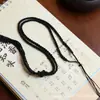 Corda Pendente para Contas Dzi de Xizang Corrente para Suéter Clavícula Corda para Pingente Cordão de Colar Corda Tecida Feita à Mão de Xizang Fio de Algodão Torcido à Mão