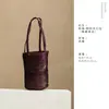 Bolsa de almacenamiento para juego de té de algodón tejido, bolsa cilíndrica gruesa para viaje, bolsa de ceremonia de té de tamaño grande para maestros de té