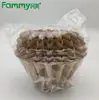 200 Peças de Copos para Bolo, Formato de Tigela Ondulada Papel Artesanal Gotejamento Máquina Americana Redondo Papel Filtro de Café