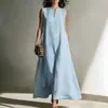 Estação Primavera/Verão 2026 Estação Independente da Amazon Novo Vestido Casual Simples Feminino Estilo Europeu e Americano com Bolsos