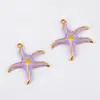 Colgante de Estrella de Mar con Goteo de Aceite de Acero Inoxidable 304 Transfronterizo Serie de Animales Marinos de Verano Colgante Individual Accesorios de Joyería DIY