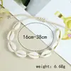 Moda Europea y Americana Collar Pulsera Tobillera de Concha Tejida a Mano Caracola de Agua Dulce Gargantilla Cadena para Clavícula Venta al por Mayor