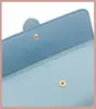 Nueva Cartera Larga para Mujer Estilo Simple y Fresco Cartera Plegable en Tres Secciones de PU, Billetera para Monedas, Portatarjetas Múltiples y Clutch