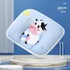 Almohada de Dibujos Animados para Bebé en Stock, Soporta la Forma de la Cabeza del Bebé, Almohada de Dibujos Animados de Algodón Transpirable para Recién Nacidos, Transpirable y Desmontable