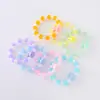 Pulseras Infantiles de Venta Caliente Transfronterizas, Conejitos de Dibujos Animados Coloridos, Pulseras de Cuentas Transparentes de Colores Caramelo, Venta Directa de Fábrica Joyería al Por Mayor