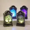 Lâmpada de Lápide de Halloween Novos Adereços Decorativos LED Lâmpada de Vela Colorida Piscante Lâmpada de Caveira Lanterna de Abóbora Portátil