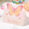 Tarjeta de Felicitación Estilo Ins Transfronterizo Color Morandi Mariposa Estéreo Floristería Navidad Bendición Creativa Tarjeta para Empaque de Regalo