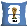 Almohada Personalizable Impresa por Ambos Lados para la Copa Mundial de EE. UU.-Canadá-México 2026 para Habitación, Mesita de Noche, Cojín para Siesta, Funda de Almohada de Regalo