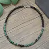 Colar Masculino Clássico Europeu Popular Preto Retrô Corrente de Clavícula Estilo Hip Hop Punk Feito à Mão com Contas Atacado