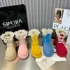 Botas de Nieve para Mujer Azul Dopamina con Cordones Suela Gruesa Forro de Felpa Cuero Mate Zapatos de Algodón Invierno Forro de Felpa Antideslizante 2026 Felpa Gruesa