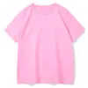Estilo de rua americano y2k, básico minimalista, modelagem solta, ombros caídos, camiseta de manga curta com gola redonda, cor sólida, versátil, top unissex